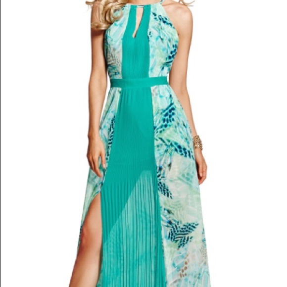 Marciano Teal-Print sleeveless dress - Picture 2 of 8